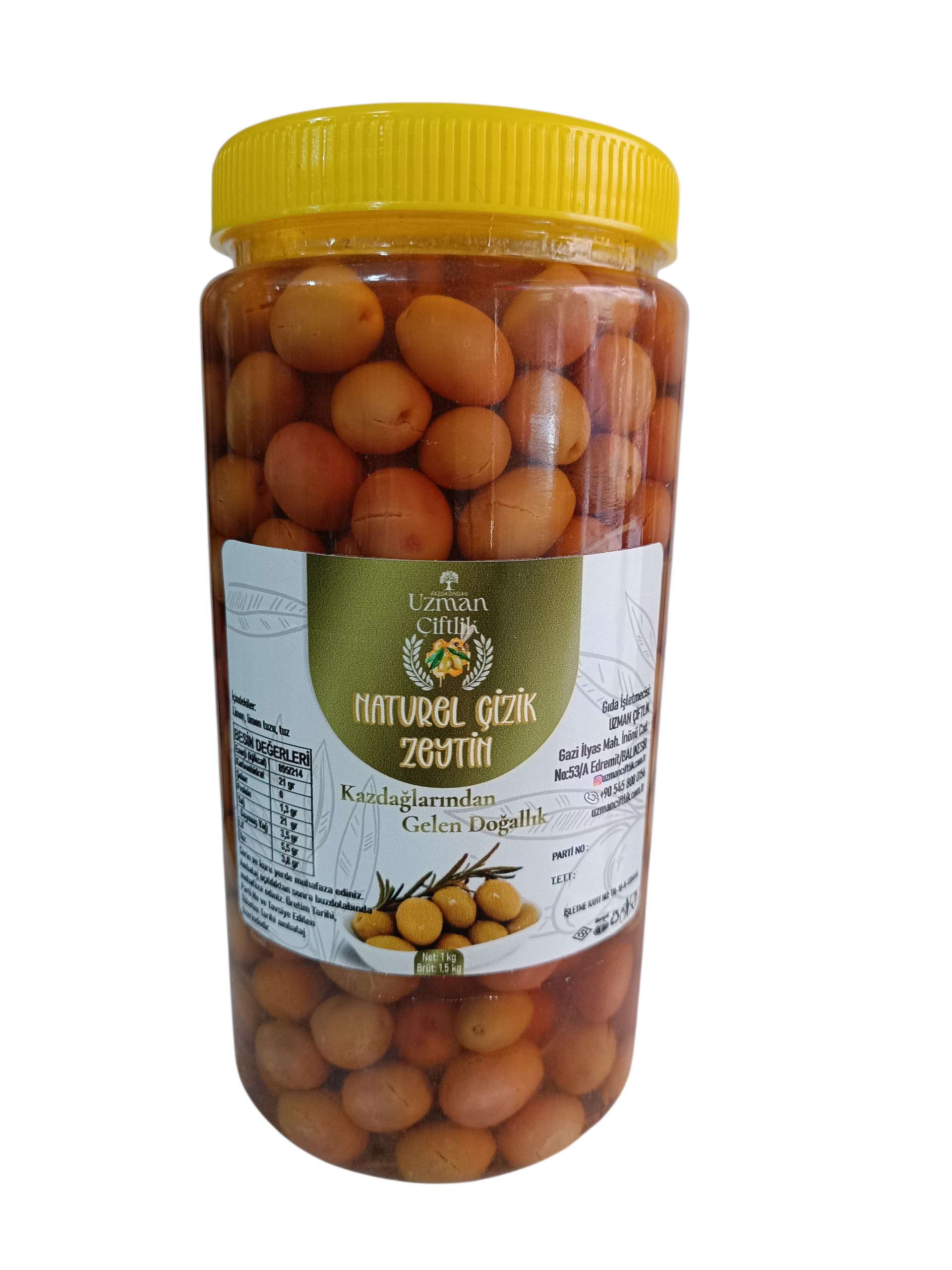 Natürel Limonlu Çizik Zeytin 2 kg