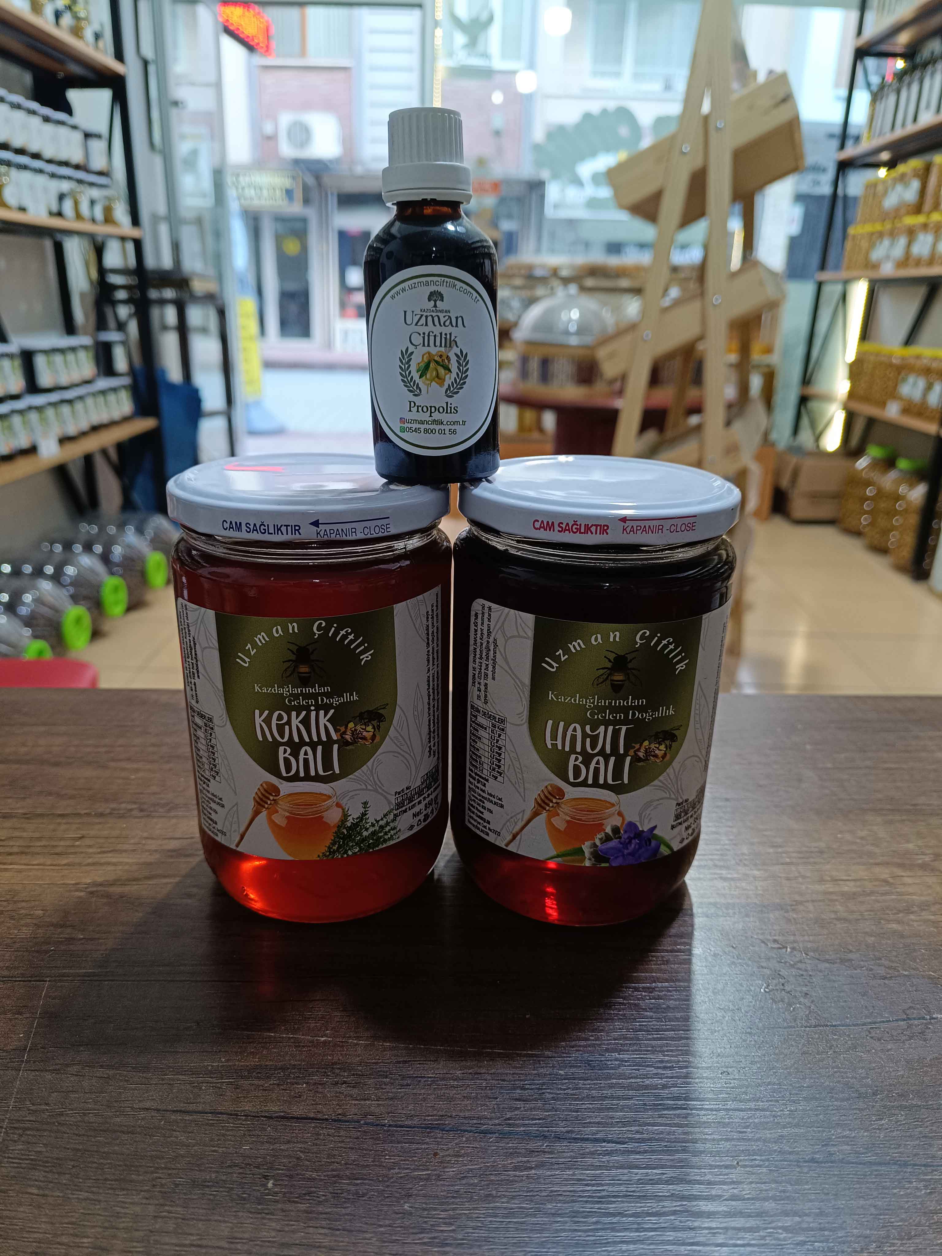 Kekik Balı (850 gr) - Hayıt Balı (850 gr) - Propolis (50 ml)